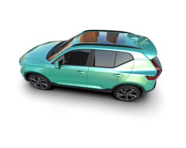 modern araba gölgeli beyaz bir arka planda izole edilmiş - 3 boyutlu