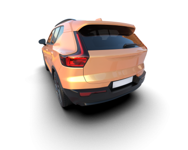 Beyaz stüdyo arka planında daha az markalı bir SUV görüntüsü var.