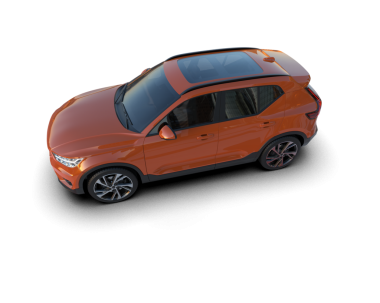 beyaz arka planda turuncu araba