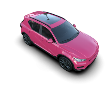 Modern araba arka planda izole edilmiş. 3D görüntüleme - illüstrasyon