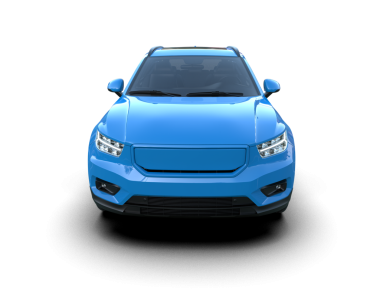 Modern araba arka planda izole edilmiş. 3D görüntüleme - illüstrasyon