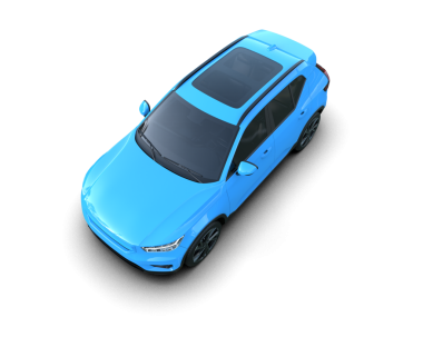 Mavi modern araba. 3 Boyutlu Hazırlama