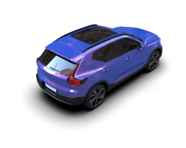 Modern araba arka planda izole edilmiş. 3d oluşturma.