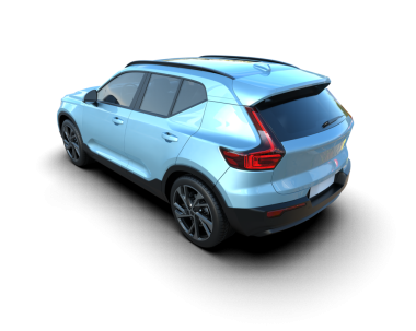 Araba primi izole edilmiş arka plan. 3D görüntüleme - 3D