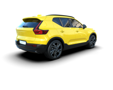 Beyaz arka planda bir araba. 3d oluşturma