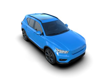 beyaz arkaplanda modern araba