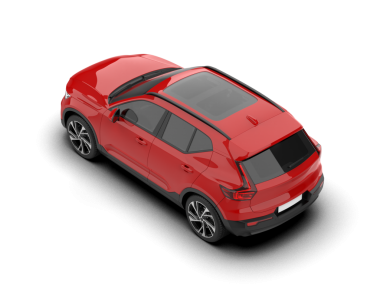 modern araba beyaz arka planda izole edildi. 3 boyutlu çizim - illüstrasyon