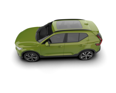 Araba beyaz arka planda izole edilmiş. 3d illüstrasyon.