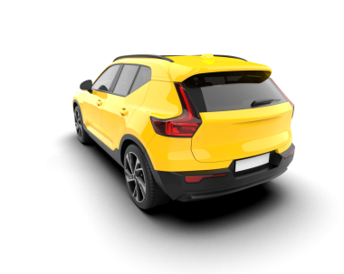 Arka planda gerçekçi bir araba.