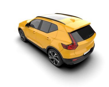 Araba arka planda izole. 3D görüntüleme - illüstrasyon