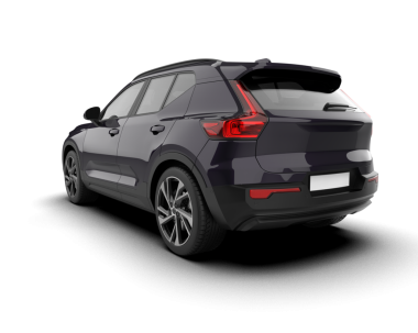 Arka planda izole edilmiş gerçekçi bir SUV aracı. 3D görüntüleme - illüstrasyon