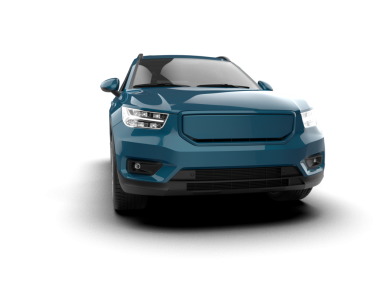 Arka planda izole edilmiş gerçekçi bir SUV aracı. 3D görüntüleme - illüstrasyon