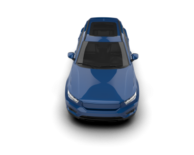 Modern elektrikli araba. 3d oluşturma