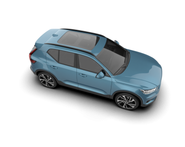 Arka planda gerçekçi bir SUV arabası. 3D görüntüleme - illüstrasyon