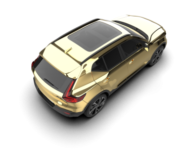 Beyaz arka planda modern bir araba. 3d illüstrasyon.