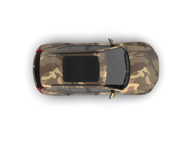 beyaz arkaplanda izole edilmiş bir araba