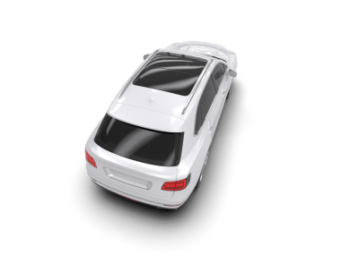 Arka planda beyaz SUV aracı izole edildi