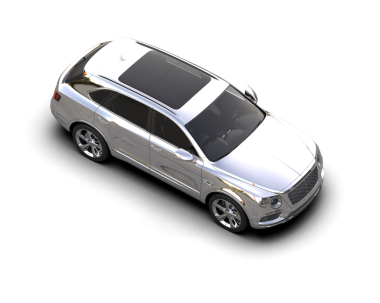 Modern araba beyaz arka planda izole edilmiş. 3d illüstrasyon