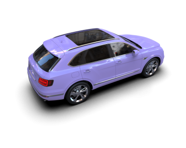 Beyaz arka planda izole edilmiş lüks bir araba. 3d oluşturma