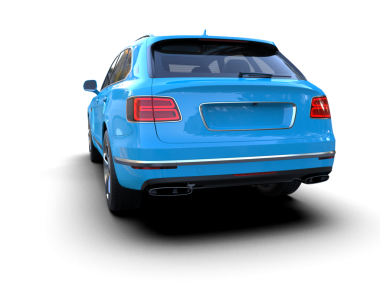 modern araba beyaz arkaplanda izole edildi