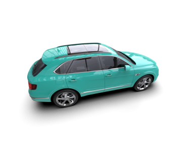 Beyaz arka planda modern bir araba. 3d oluşturma