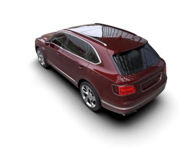 Siyah arka planda kırmızı araba.