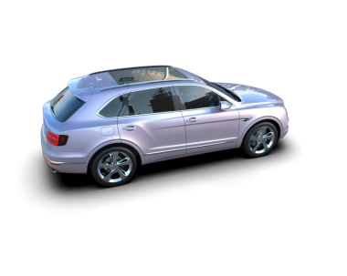 Beyaz arka planda lüks bir araba. 3d illüstrasyon