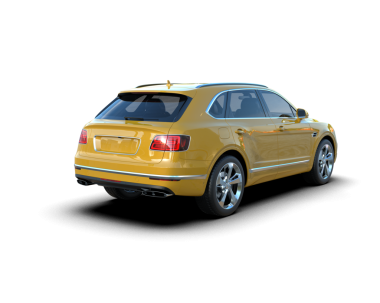 Beyaz arka planda izole edilmiş lüks bir araba. 3d oluşturma.