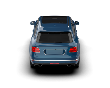 Araba geri görüşü. 3d illüstrasyon