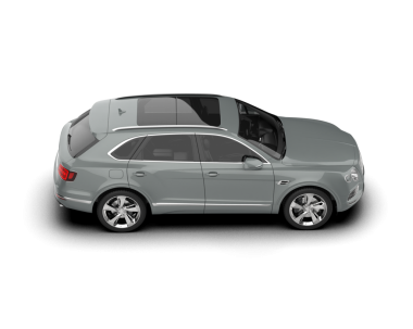 Gri arka planda beyaz SUV