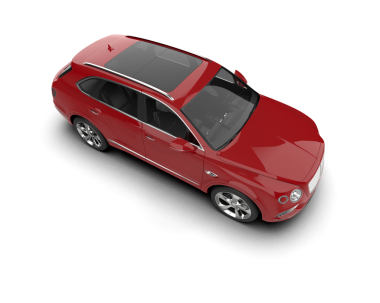 araba beyaz arkaplanda izole edildi