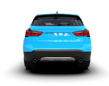 beyaz arkaplanda gerçekçi bir araba.