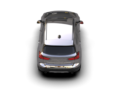 Modern araba beyaz arka planda izole edilmiş. 3d illüstrasyon