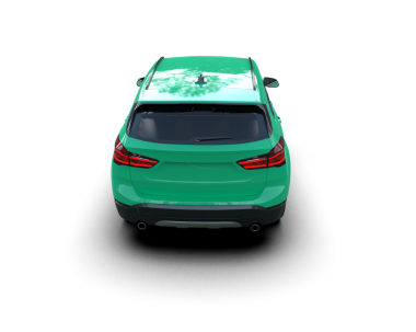 Modern yeşil araba beyaz arka planda izole edilmiş. 3d oluşturma