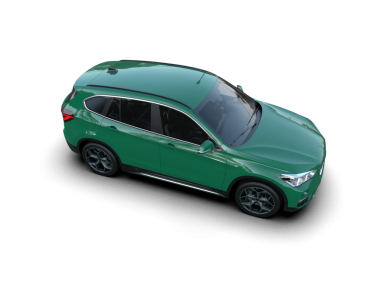 Modern araba arka planda izole edilmiş. 3D görüntüleme - illüstrasyon