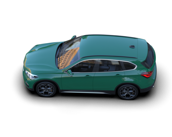 modern şehir arabası siyah üzerine izole