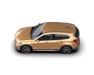 Modern araba arka planda izole edilmiş. 3D görüntüleme - illüstrasyon