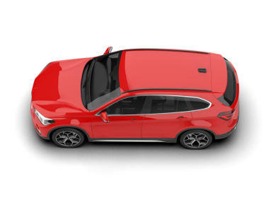 kırmızı modern araba - ön görünüm.