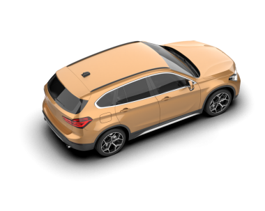 Beyaz arka planda izole edilmiş modern lüks araba - 3 boyutlu illüstrasyon