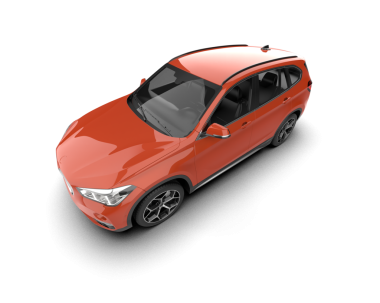 modern kırmızı araba beyaz arka planda izole edildi