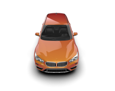 Beyaz arka planda modern bir araba. 3d oluşturma