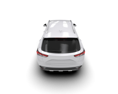 şeffaf arkaplan üzerinde modern SUV araba   