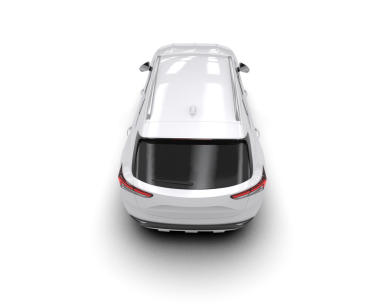 Beyaz arkaplandaki araba 3 boyutlu görüntüleme