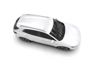 Beyaz arka manzaralı modern siyah araba. 3 Boyutlu Hazırlama