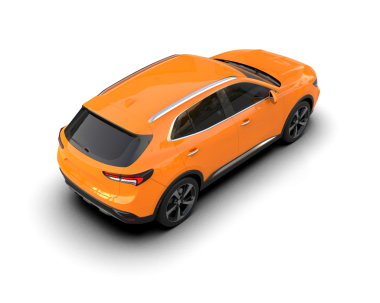 gerçekçi turuncu araba. 3d oluşturma.