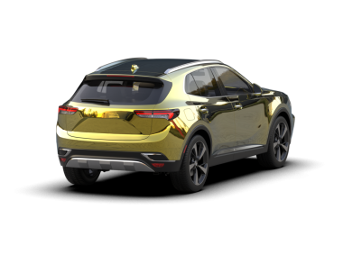 Beyaz arka planda modern bir araba. 3d oluşturma