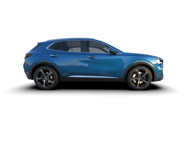 Siyah arka planda mavi lüks SUV. 3d oluşturma