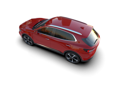 Kırmızı lüks araba. Araba beyaz arka planda izole edilmiş. 3 boyutlu resimleme.