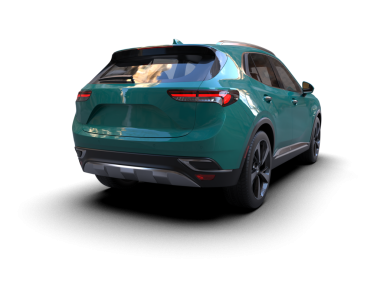 Beyaz arka planda izole edilmiş yepyeni bir arabanın 3 boyutlu görüntüsü