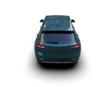 Stüdyoda beyaz stüdyo arka planında izole edilmiş bir SUV 'nin 3 boyutlu görüntüsü.